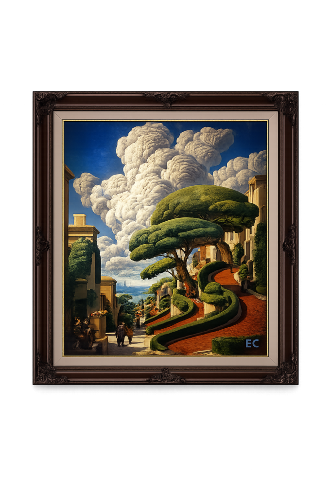 Easton Cain original oil painting, American Regionalism Revival, Emerald Thinker Gallery