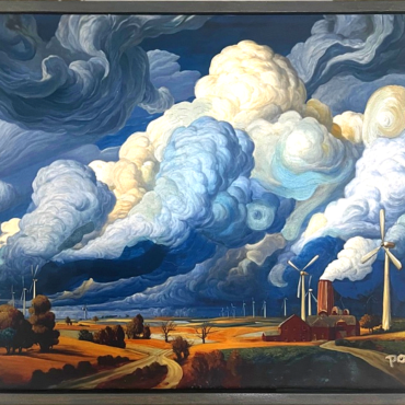 Lucien Poe 16”x20” - “Weather Engine” Original Oil Painting