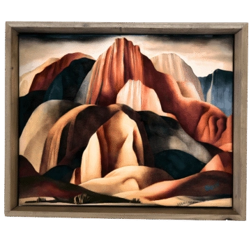 Harlan Beck, Untitled Landscape (Ghost Range), Oil on canvas, 16 x 20 in., 2025, Emerald Thinker Gallery