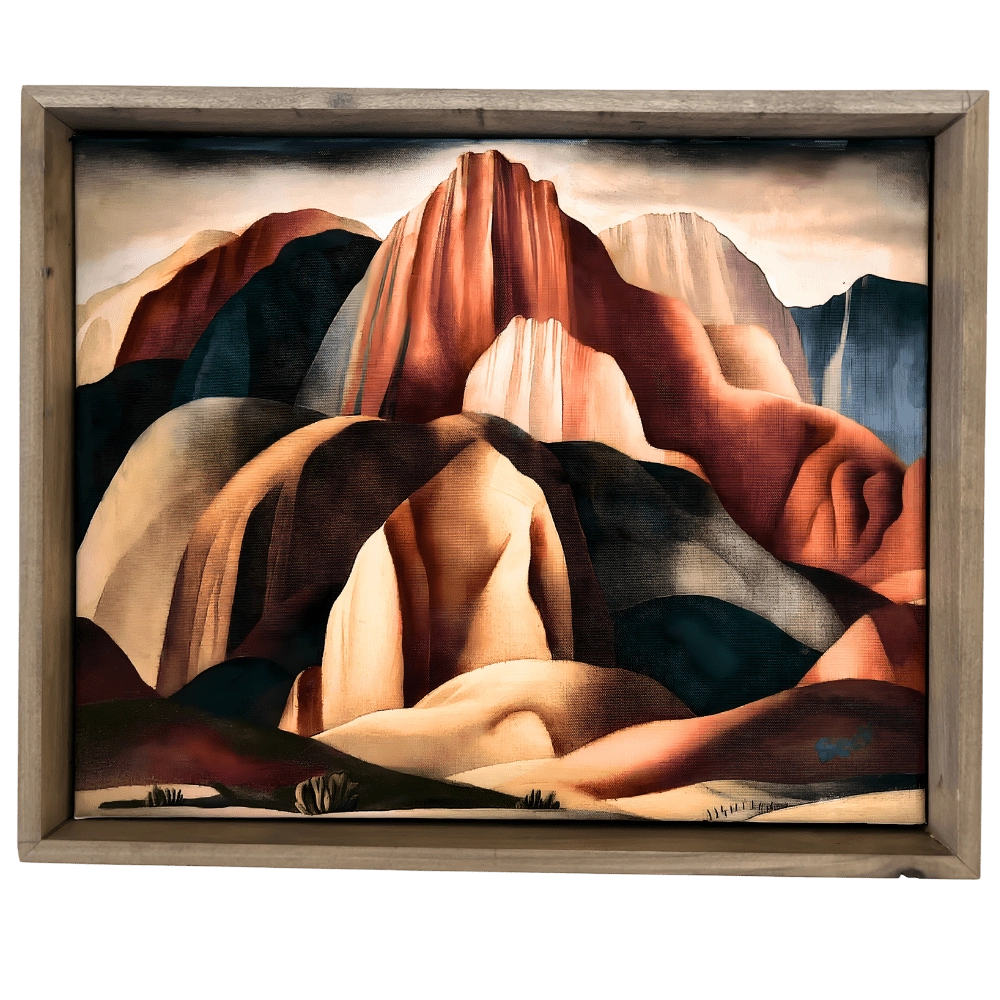 Harlan Beck, Untitled Landscape (Ghost Range), Oil on canvas, 16 x 20 in., 2025, Emerald Thinker Gallery