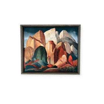 Harlan Beck, Untitled Landscape (Mountain Forms), Oil on canvas, 24 x 20 in., 2025, Emerald Thinker Gallery