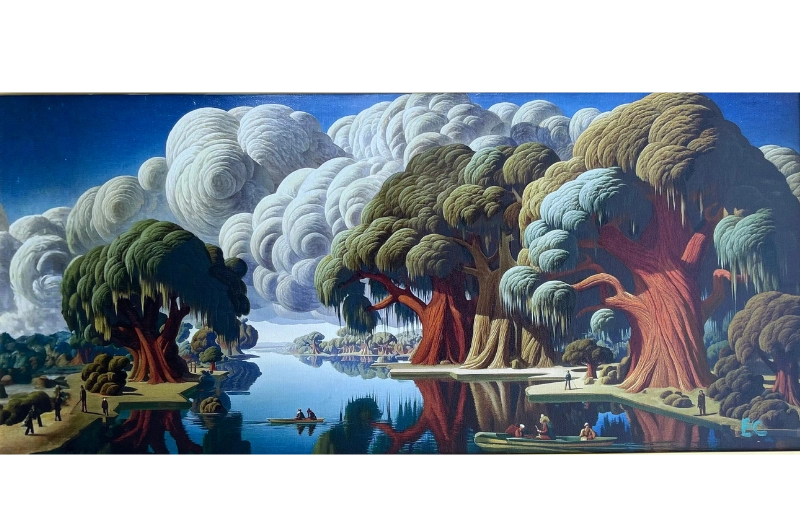 Easton Cain, Caddo Lake, oil painting, 2026