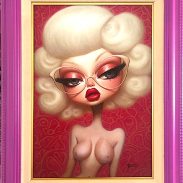Rick Roco, Miss Perception, Oil on canvas, 18 x 27 in., 2025, Emerald Thinker Gallery