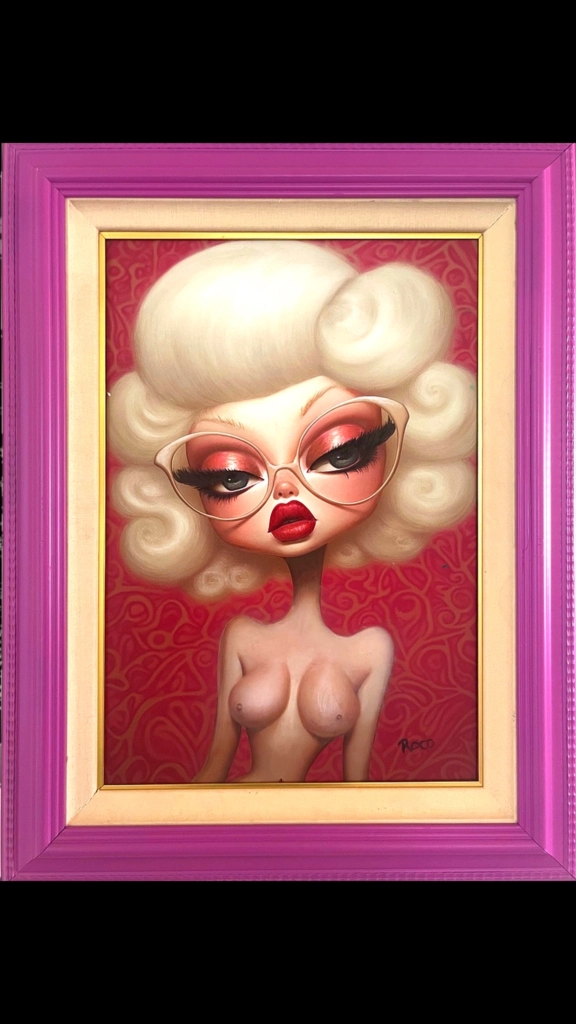 Rick Roco, Miss Perception, Oil on canvas, 18 x 27 in., 2025, Emerald Thinker Gallery